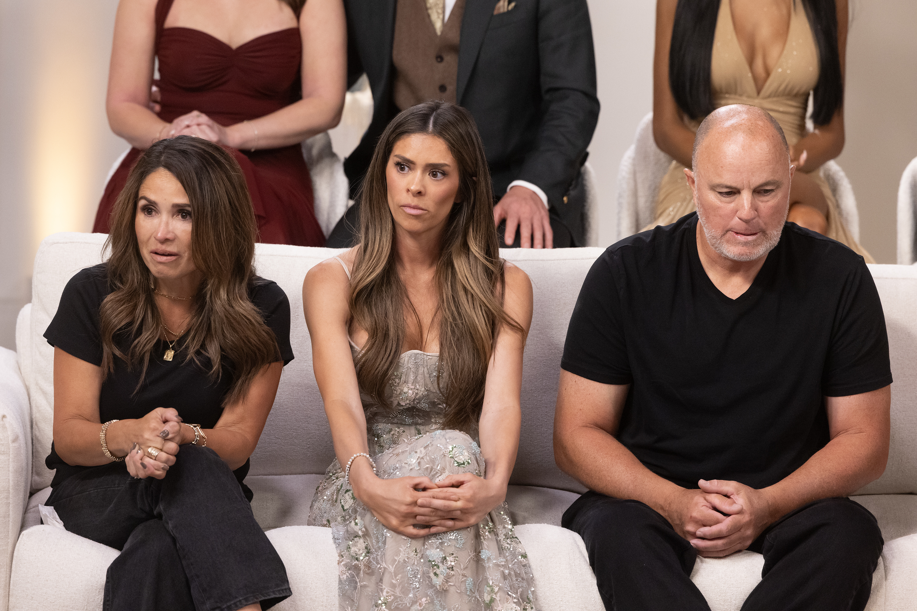 Liann May, Taylor Frankie Paul, and Jeremy May, pictured during Season 3 Reunion Special of "Secret Lives of Mormon Wives" | Source: Getty Images | Source: Getty Images
