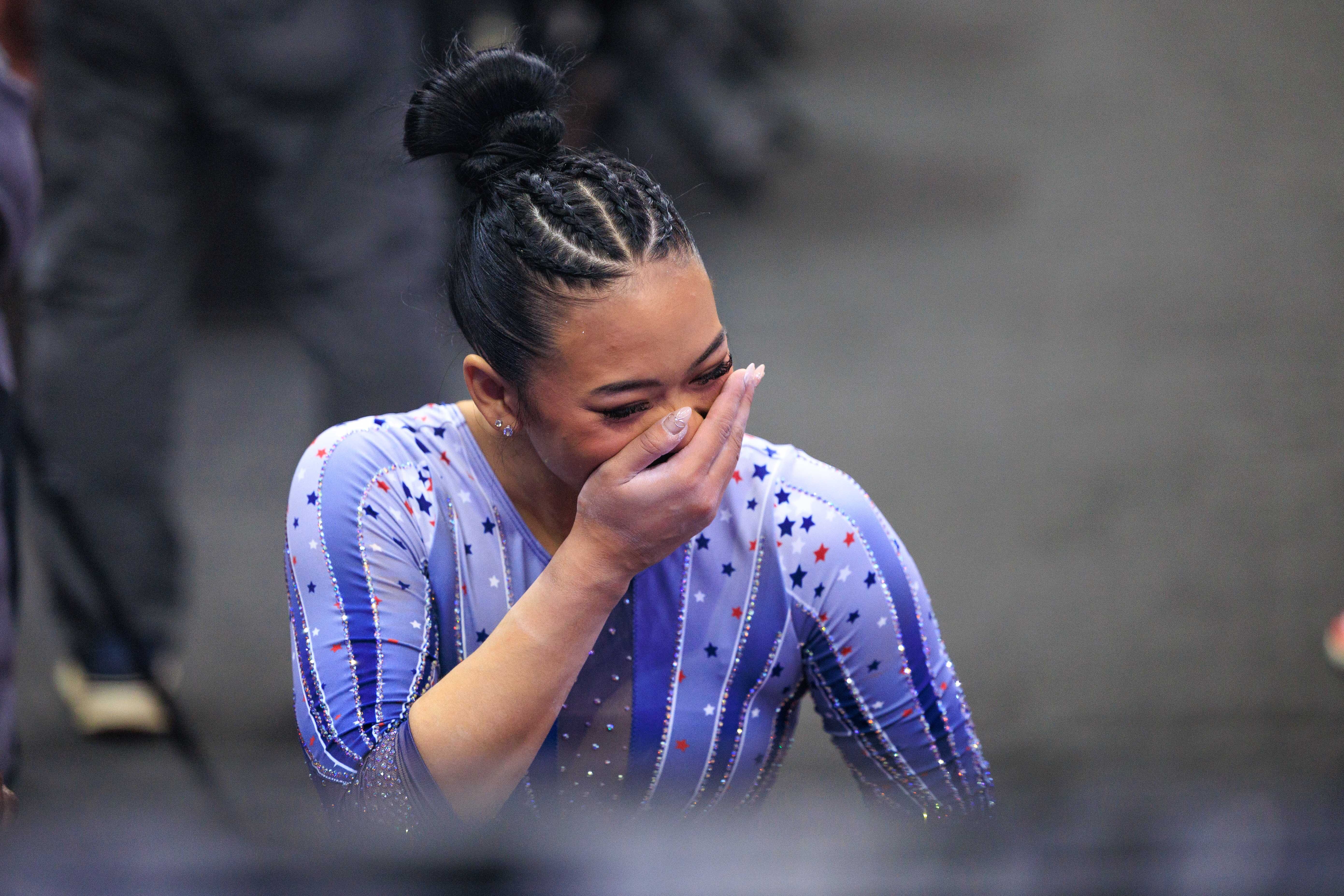 Suni Lee at the US Olympic Team Trials for women's gymnastics in Minneapolis on June 30, 2024 | Source: Getty Images