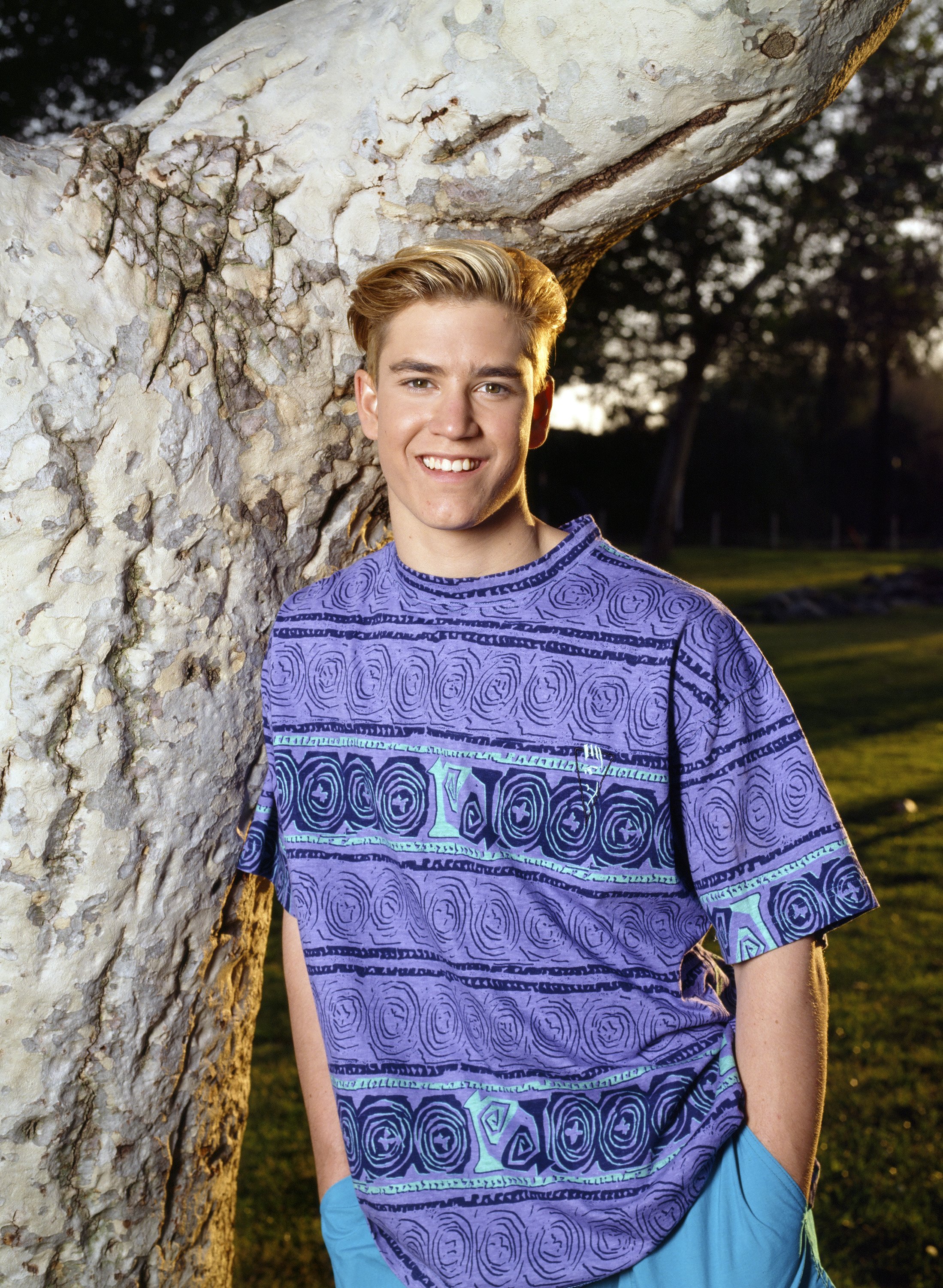 Mark-Paul Gosselaar as Zack Morris on "Saved by the Bell" in 1991. | Source: Getty Images