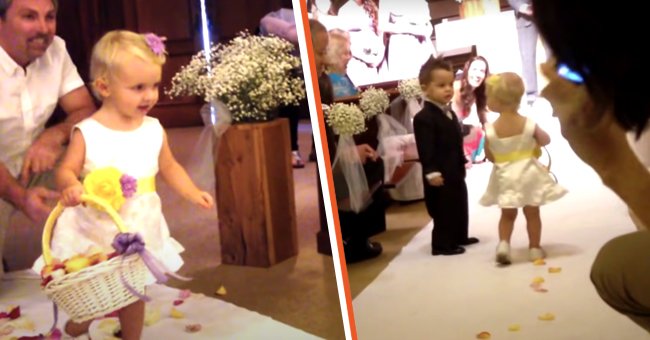 Little ring bearers, XL and Alexis at a wedding ceremony | Source: youtube.com/ajapasha7