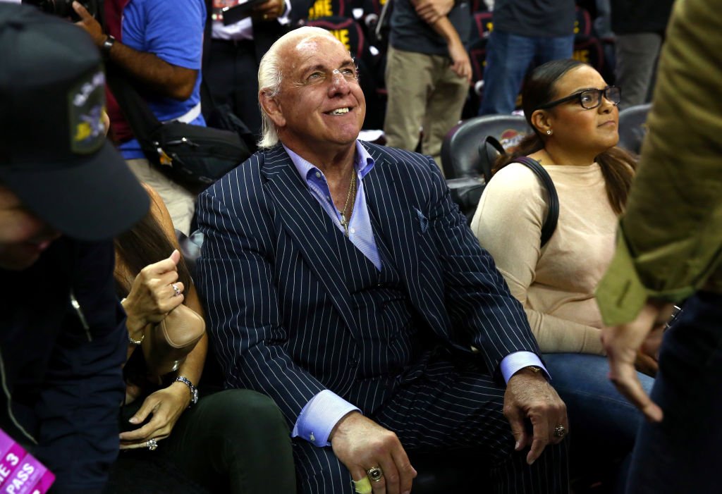 Ric Flair attends game three of the NBA Finals in Cleveland, Ohio on June 7, 2017 | Photo: Getty Images