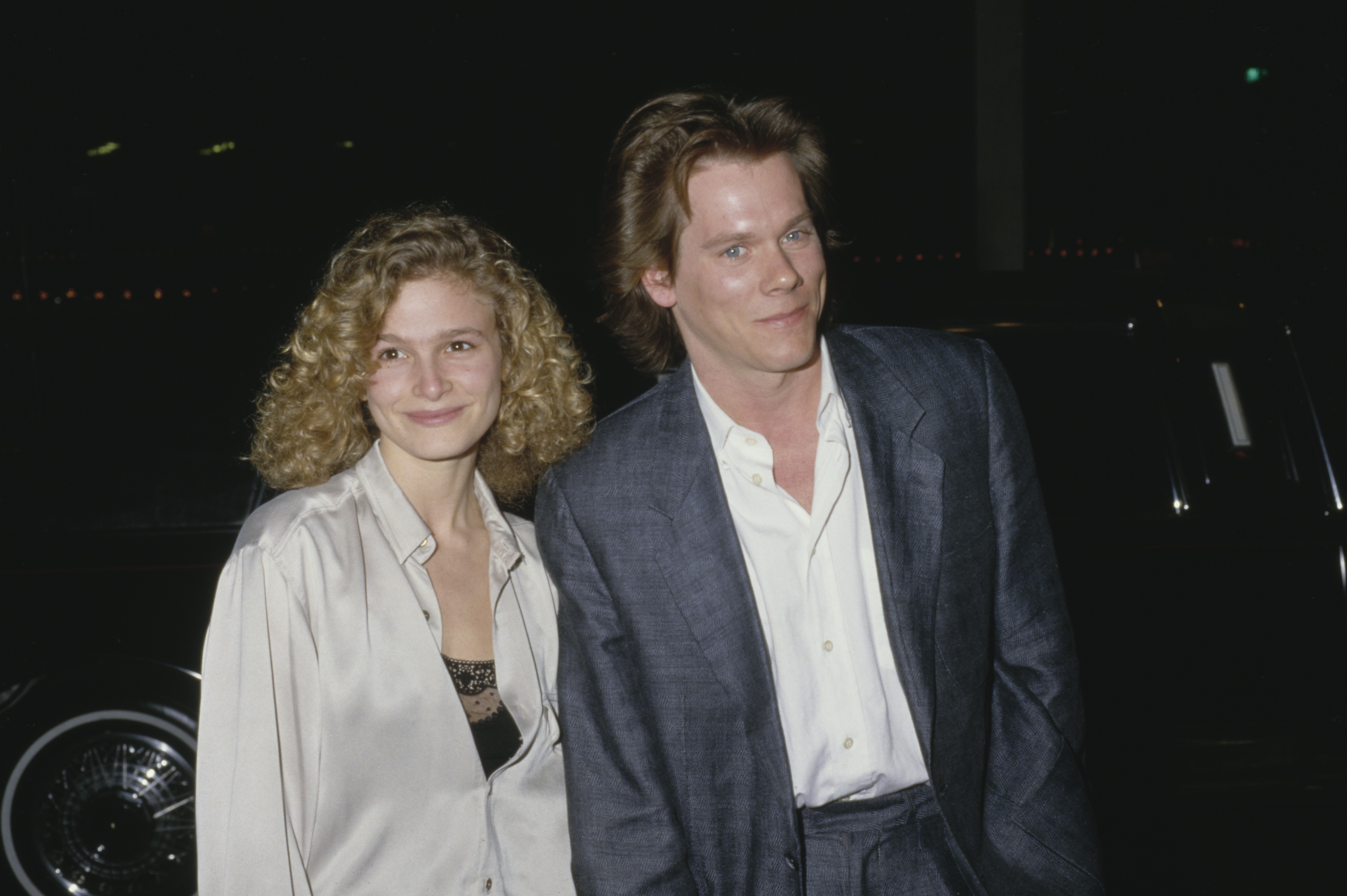 Kevin Bacon and Kyra Sedgwick in Beverly Hills, California, on January 22, 1988 | Source: Getty Images