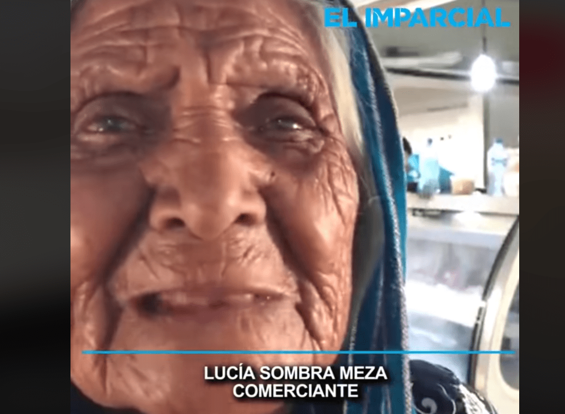Doña Lucía en entrevista │Imagen tomada de: Facebook / El Imparcial