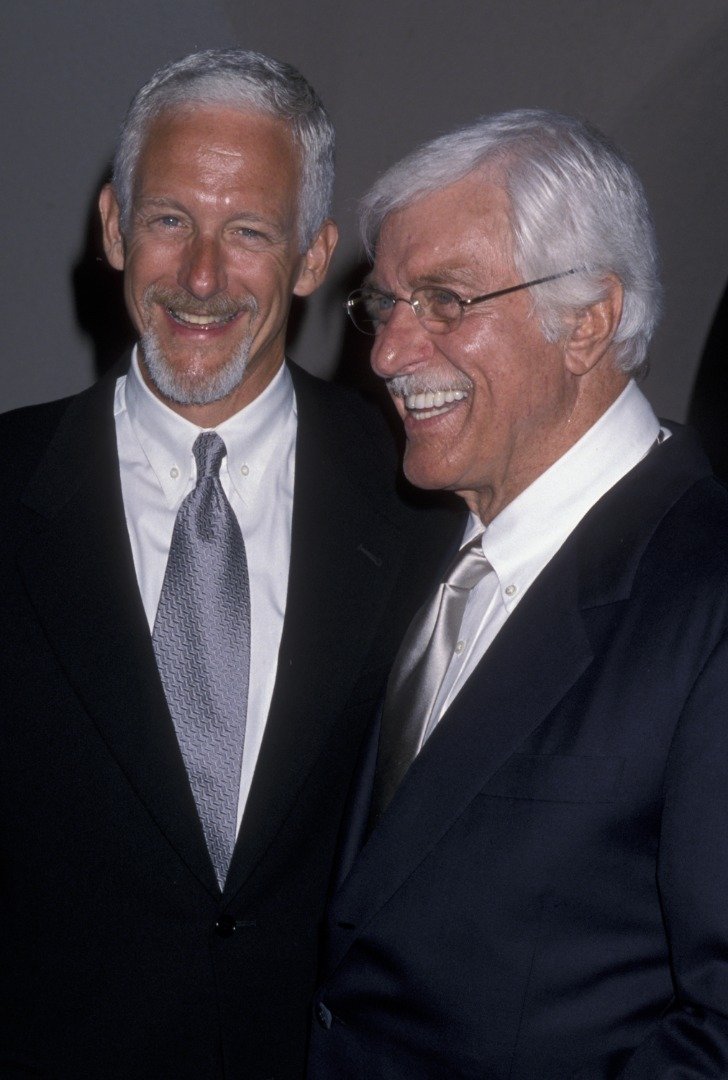 Actor Dick Van Dyke and son Chris Van Dyke at the Television Critics Association Awards Luncheon on July 15, 2000 at the Ritz Carlton Hotel in Pasadena, California. | Source: Getty Images