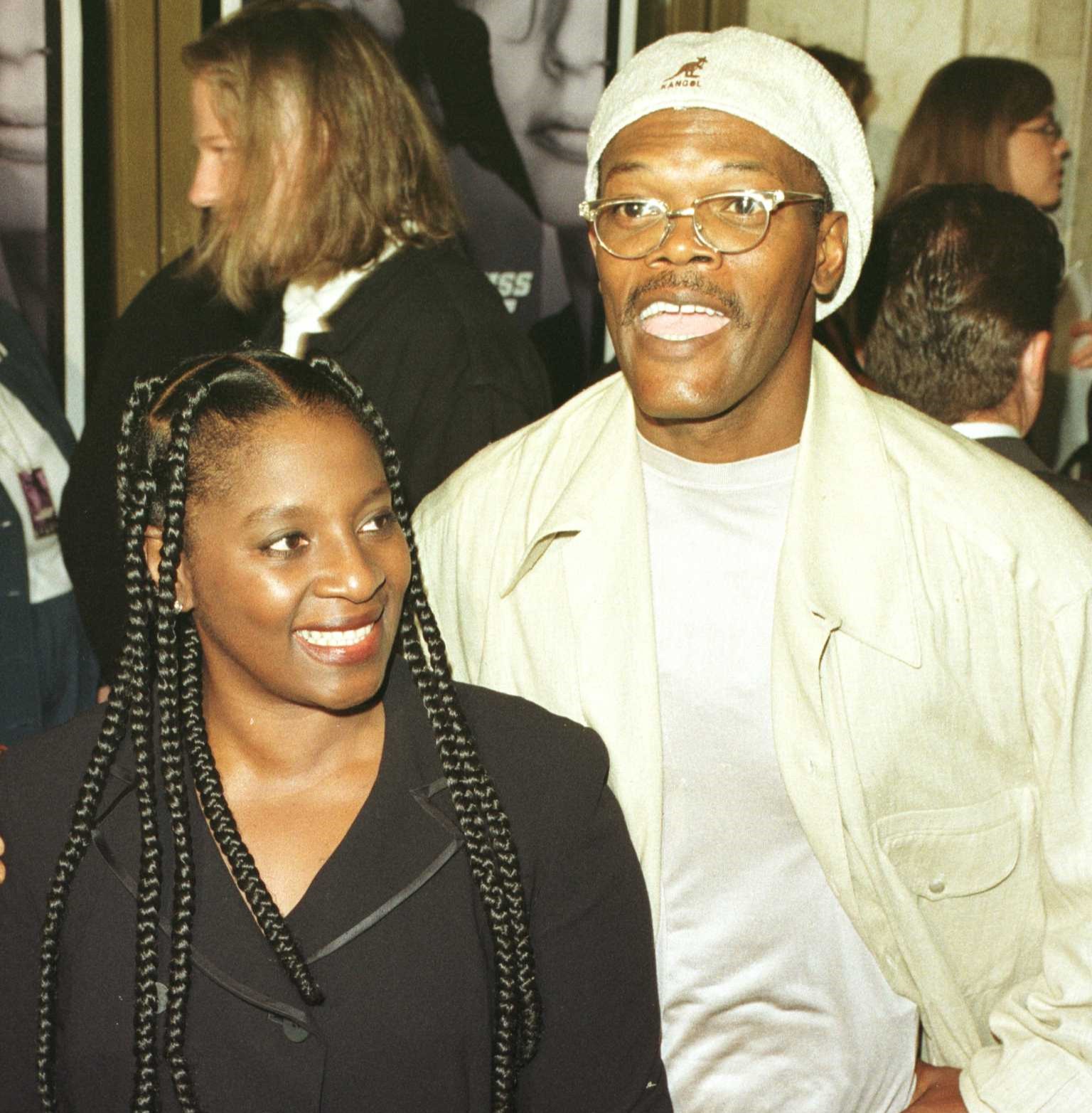 LaTanya Richardson and Samuel L. Jackson at the premiere of "A Long Kiss Goodnight" on October 7, 1996 | Source:  Getty Images