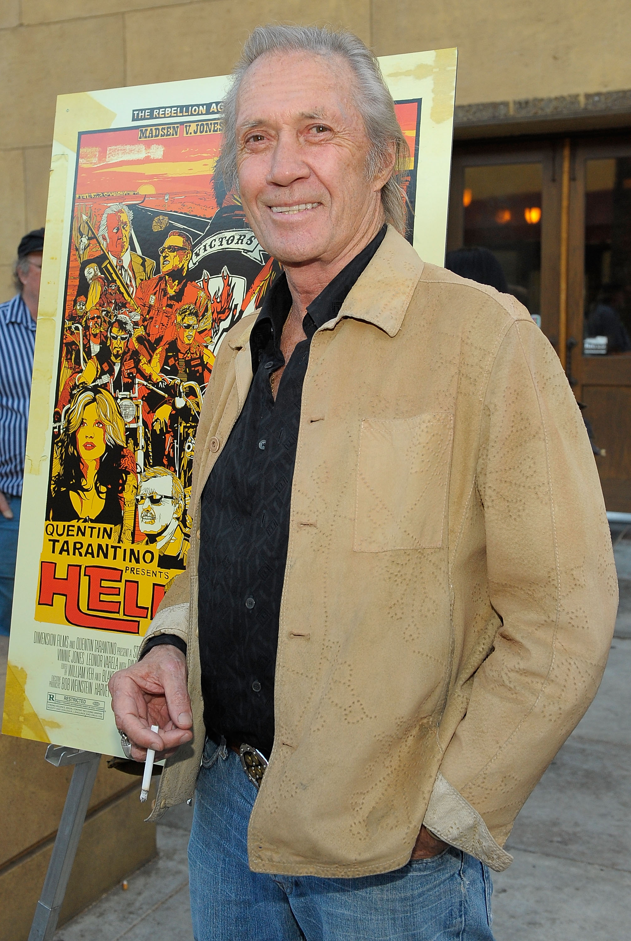 David Carradine is pictured as he arrives at a special screening of The Weinstein Company's "Hell Ride" at the Egyptian Theater on July 31, 2008, in Hollywood, California | Source: Getty Images