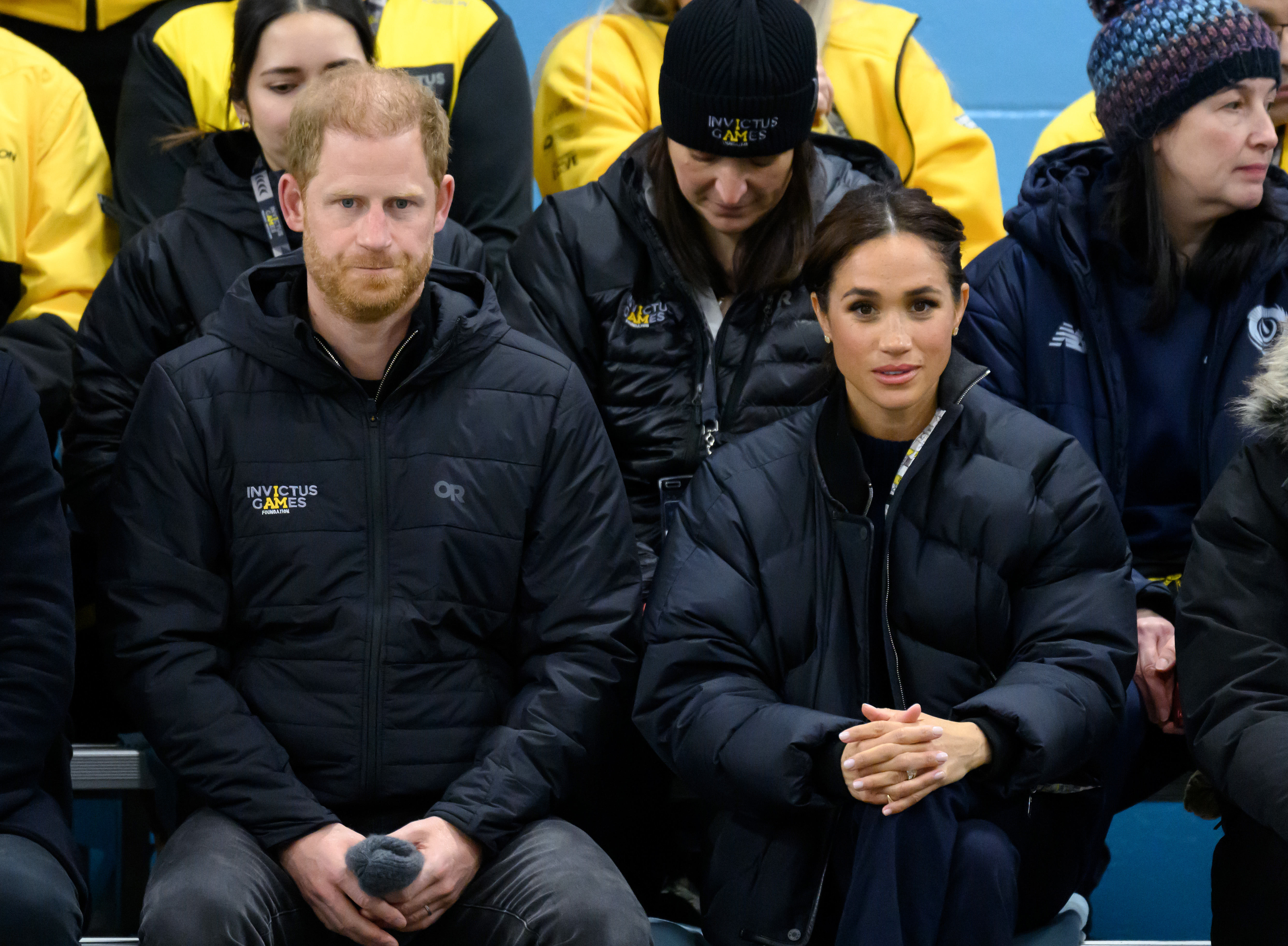 Prince Harry and Meghan Markle are seen at the Wheelchair Curling on day one of the 2025 Invictus Games at the Hillcrest Community Centre on February 9, 2025, in Vancouver, British Columbia | Source: Getty Images