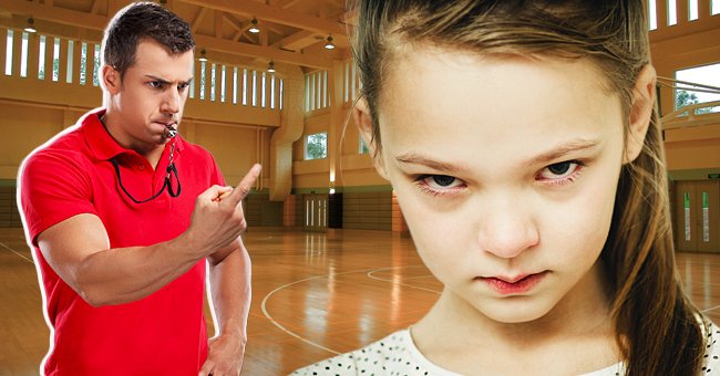 A girl looks upset while a coach points at her. | Source: Shutterstock