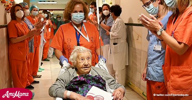 Mujer de 104 años supera la neumonía por COVID-19 tras ser hospitalizada durante 14 días