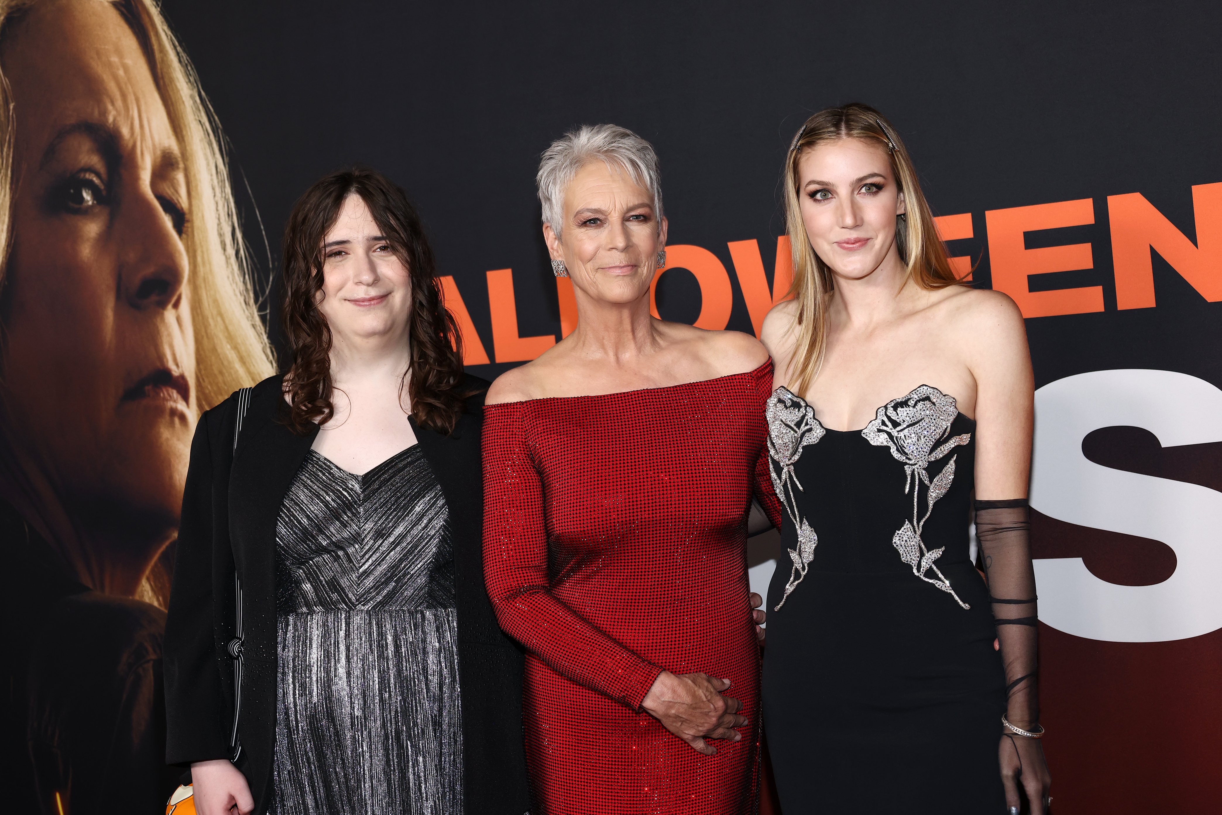 Ruby Guest, Jamie Lee Curtis, and Annie Guest attend the Universal Pictures world premiere of "Halloween Ends" on October 11, 2022 in Los Angeles, California | Source: Getty Images