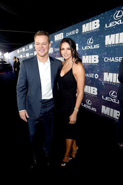 Matt Damon und Luciana Barroso am 11. Juni 2019 in New York City | Quelle: Getty Images