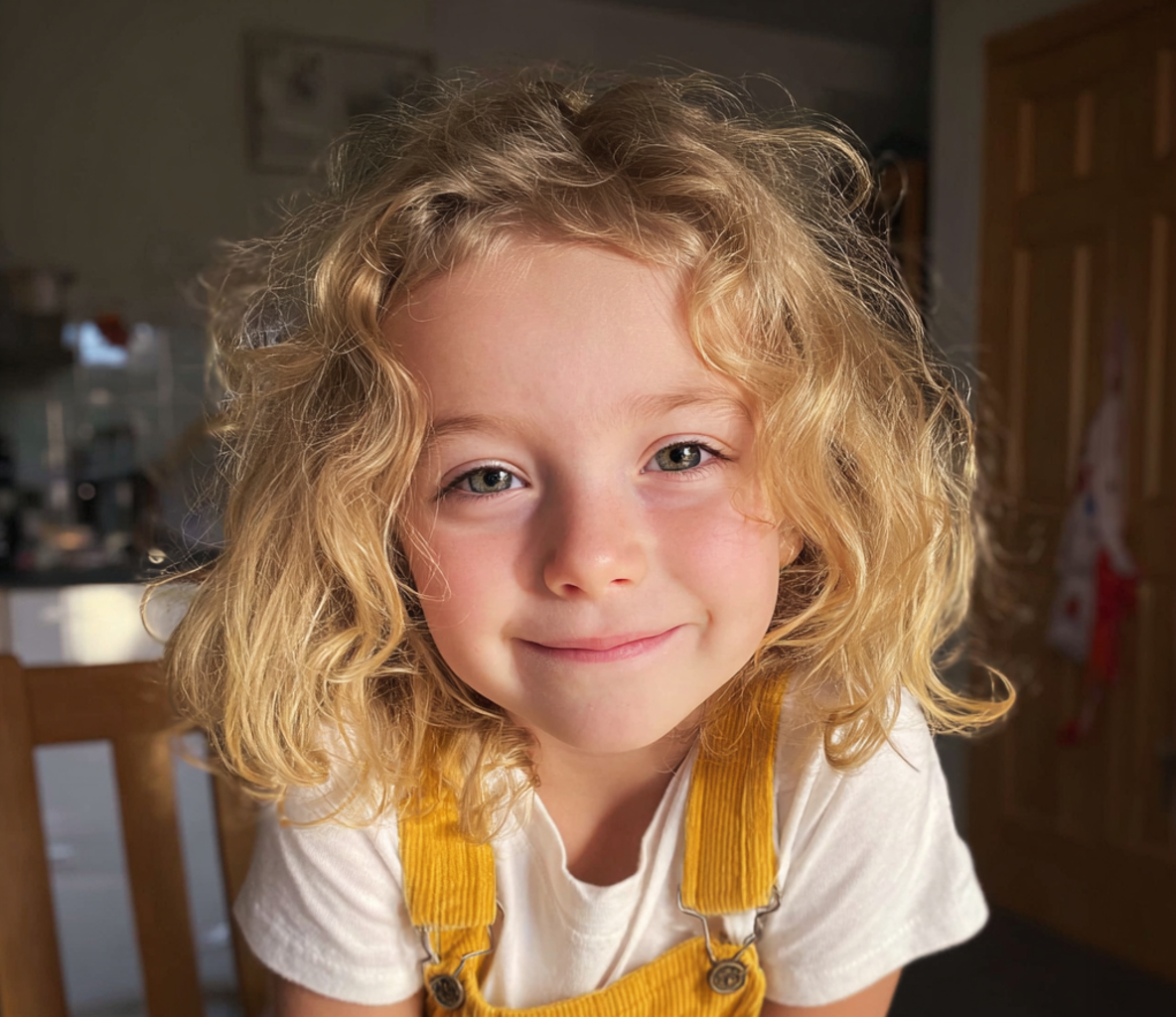 A close-up of a smiling little girl | Source: Midjourney