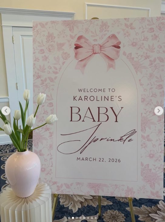 A welcome sign displayed at the entrance of the event, as posted on March 24, 2026 | Source: Instagram/kieghan.nangle