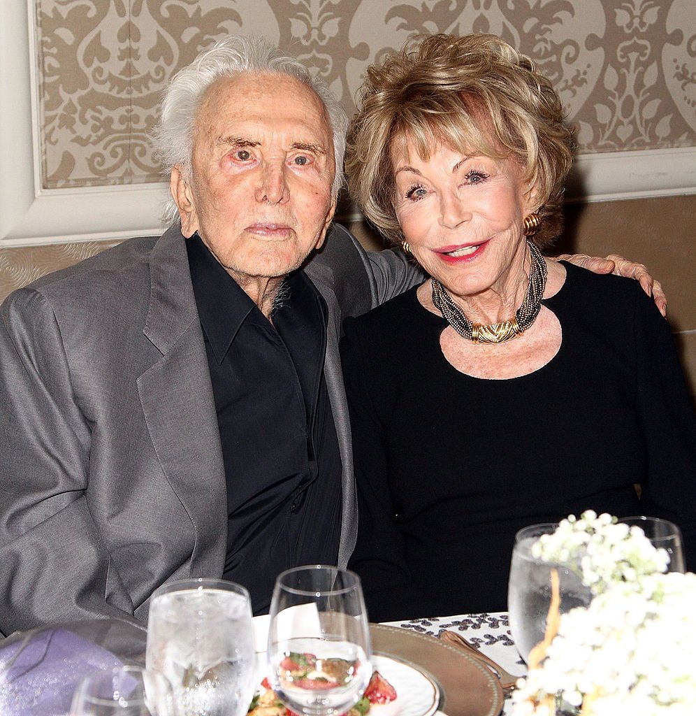 Kirk Douglas and his wife Anne Douglas attend The Los Angeles Mission and Anne Douglas Center for Women Gala at Four Seasons Hotel Los Angeles at Beverly Hills on September 24, 2013, in Beverly Hills, California. | Source: Getty Images.