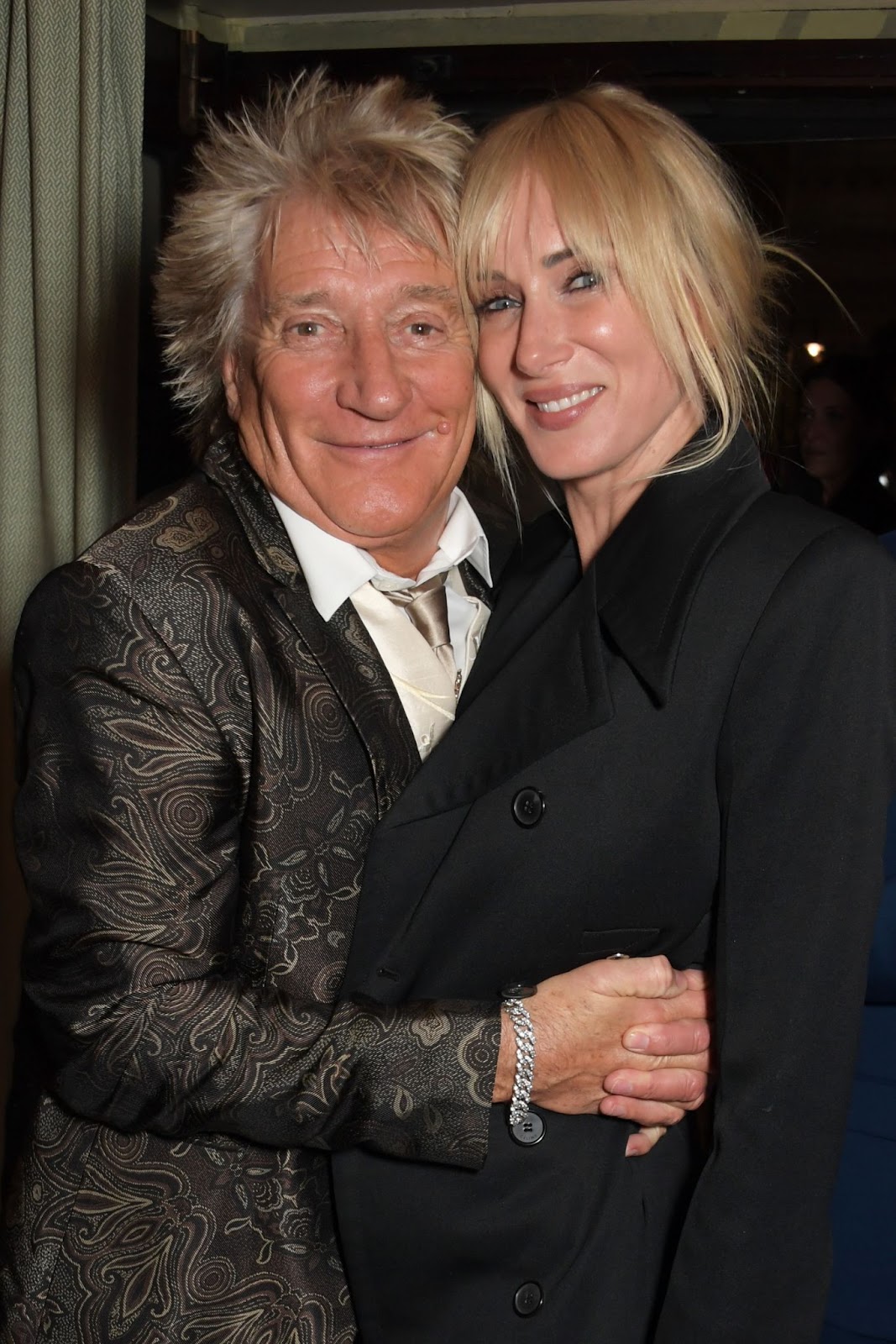 Rod and Kimberly Stewart at the Langan's launch night on October 28, 2021, in London, England. | Source: Getty Images