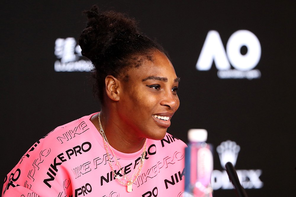 Serena Williams speaks to media on day five of the 2020 Australian Open at Melbourne Park on January 24, 2020 in Melbourne, Australia. I Image: Getty Images.