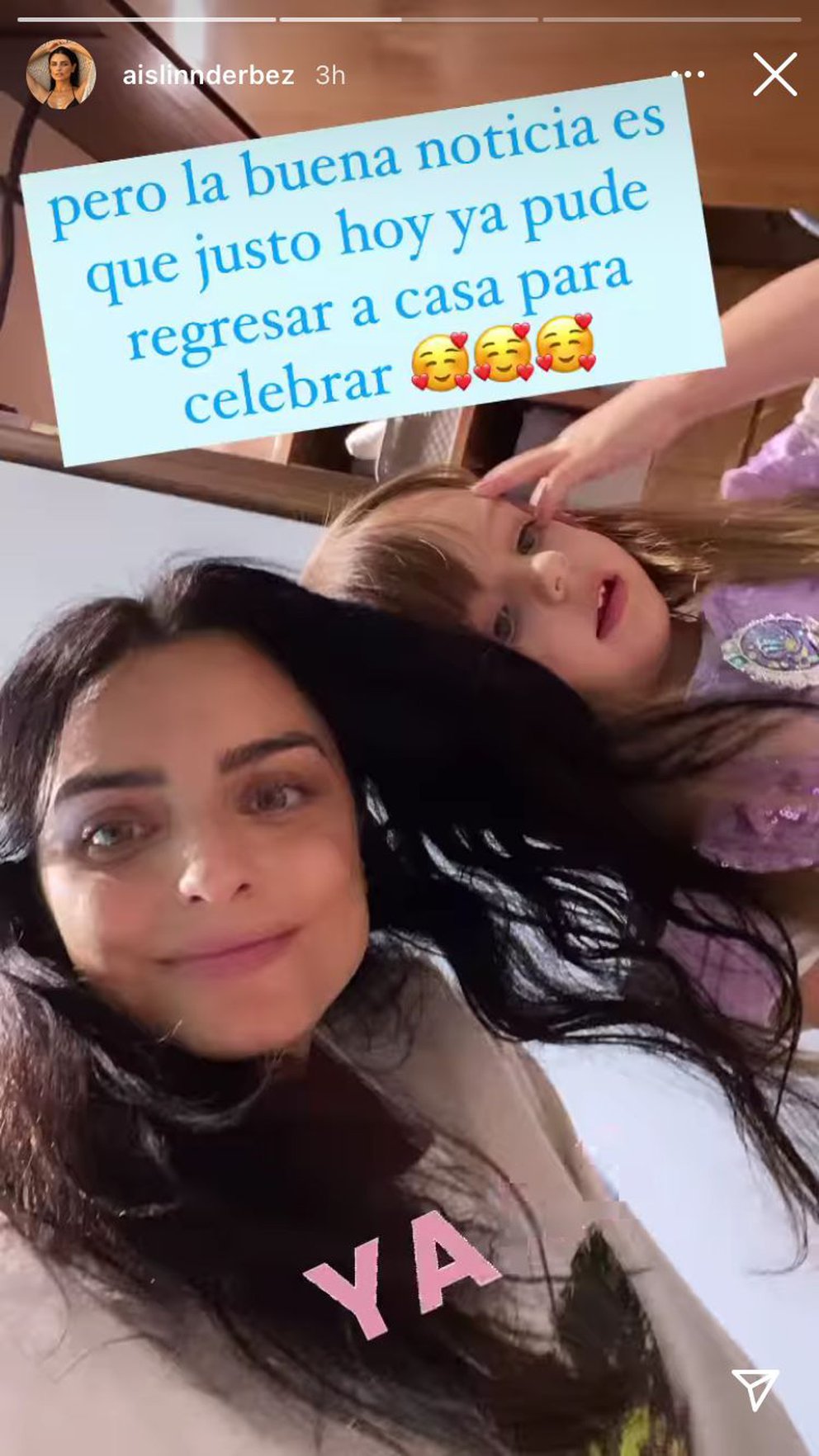 Aislinn Derbez y su hija Kailani. | Foto: Captura de Instagram/aislinnderbez.