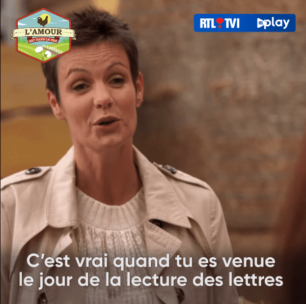 Capture d'écran de l'animatrice de "L'amour est dans le pré Belgique" Sandrine Dans | Photo : RTL-TVI