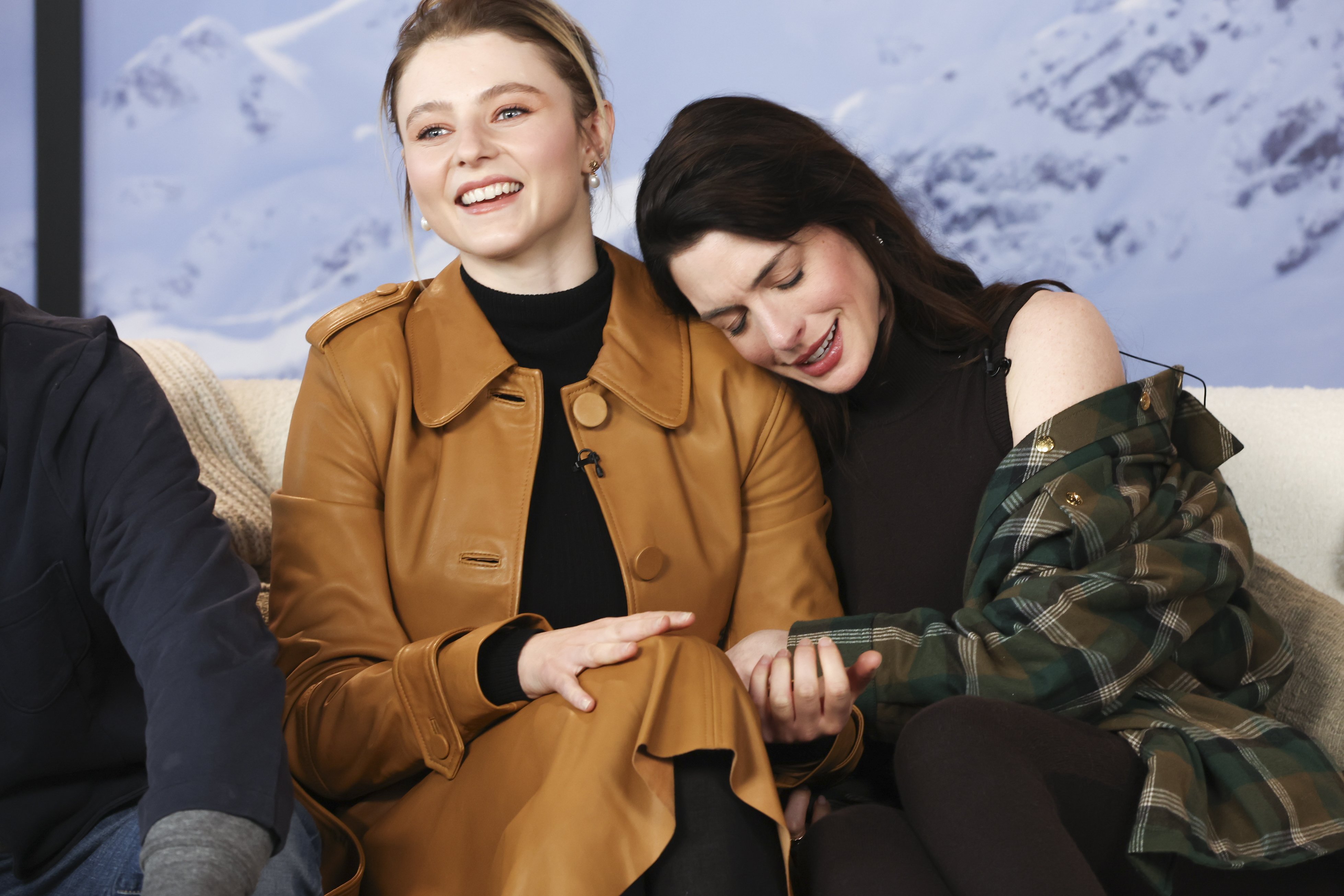 Thomasin McKenzie and Anne Hathaway at the Variety Sundance Studio, on January 21, 2023, in Park City, Utah. | Source: Getty Images