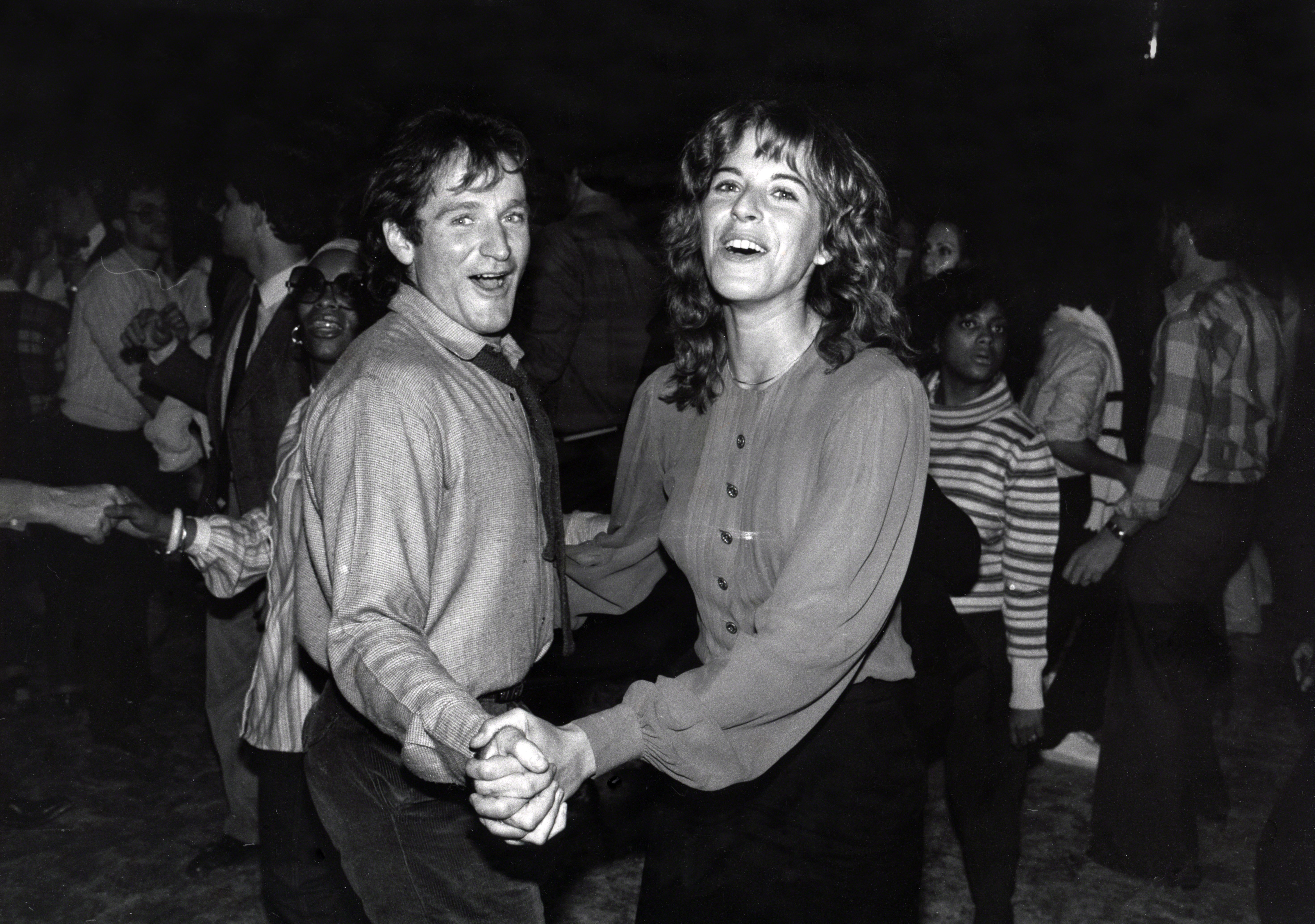 Robin Williams dancing with wife Valerie at Studio 54 circa 1979 in New York City | Source: Getty Images