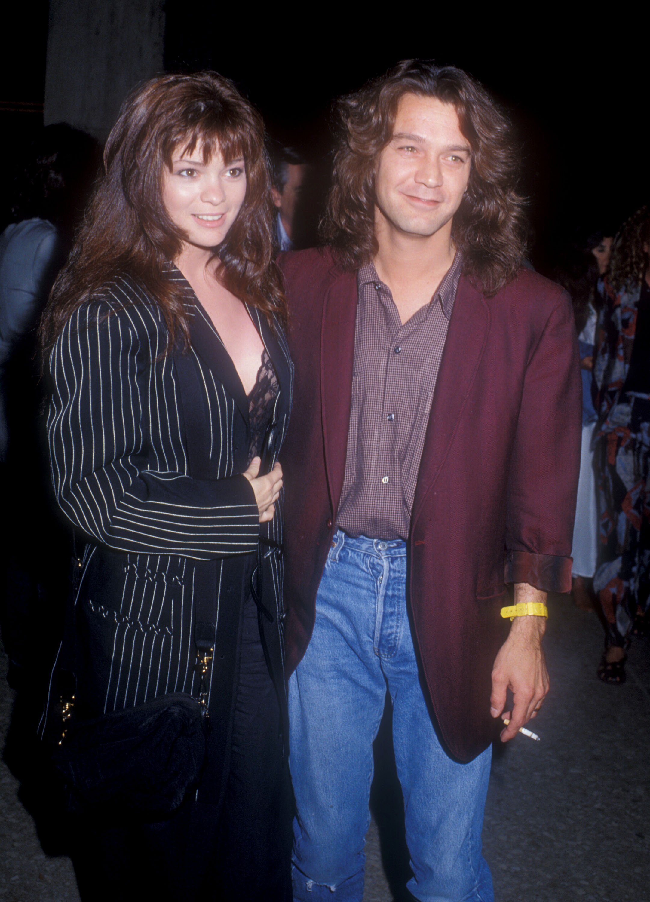 Valerie Bertinelli and Eddie Van Halen at the Los Angeles premiere of "Batman" on June 19, 1989 | Source: Getty Images