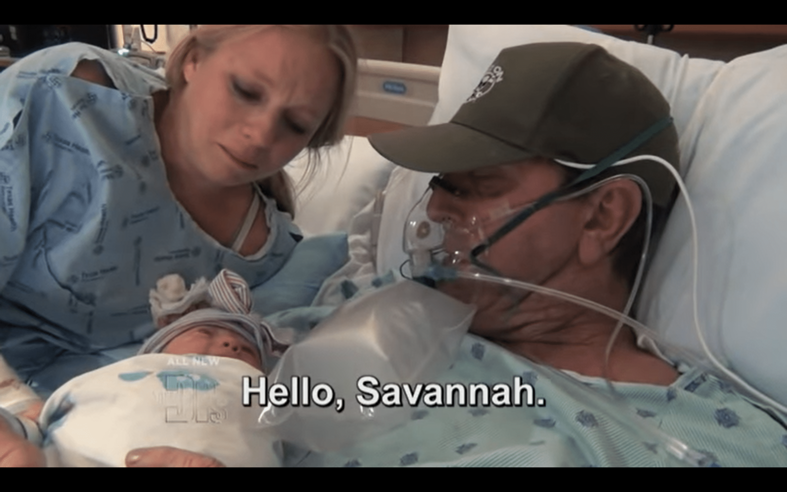 Dying man meets his daughter who was born two weeks earlier than delivery date. | Photo: youtube.com/The Doctors