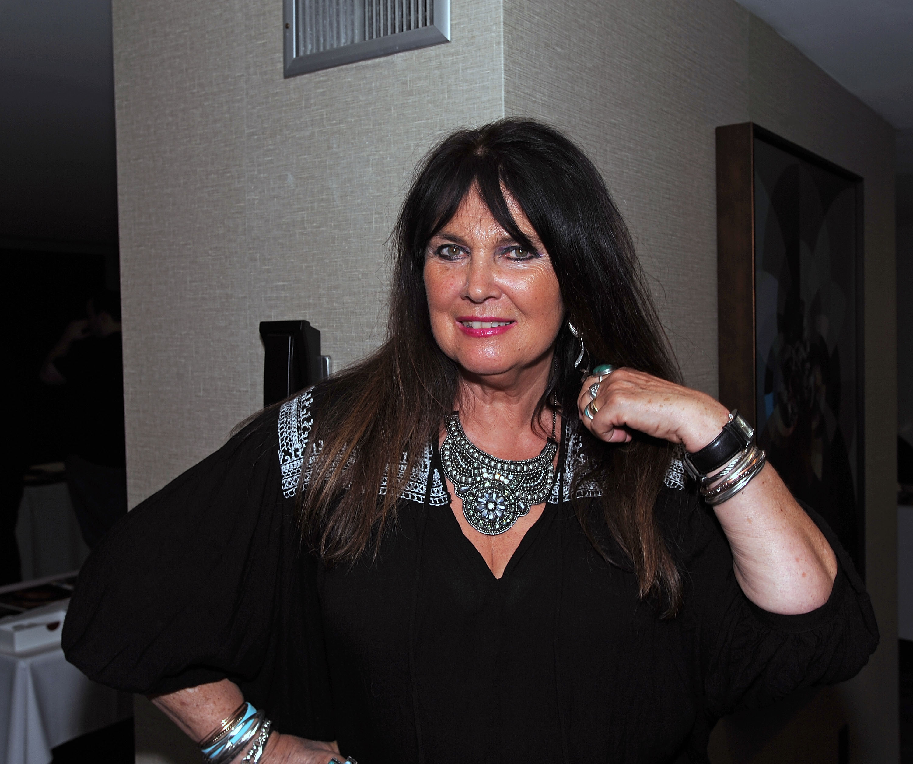 Caroline Munro attends Chiller Theatre Expo Spring on April 23, 2017, in Parsippany, New Jersey. | Source: Getty Images