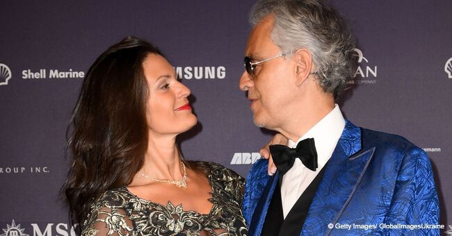 Andrea Bocelli’s Much Younger Wife Flashes Bra in Seductive Sheer Dress at Red Carpet Event