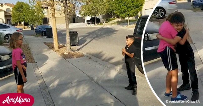 Young boy sings to bullied school girl to cheer her up and his performance goes viral