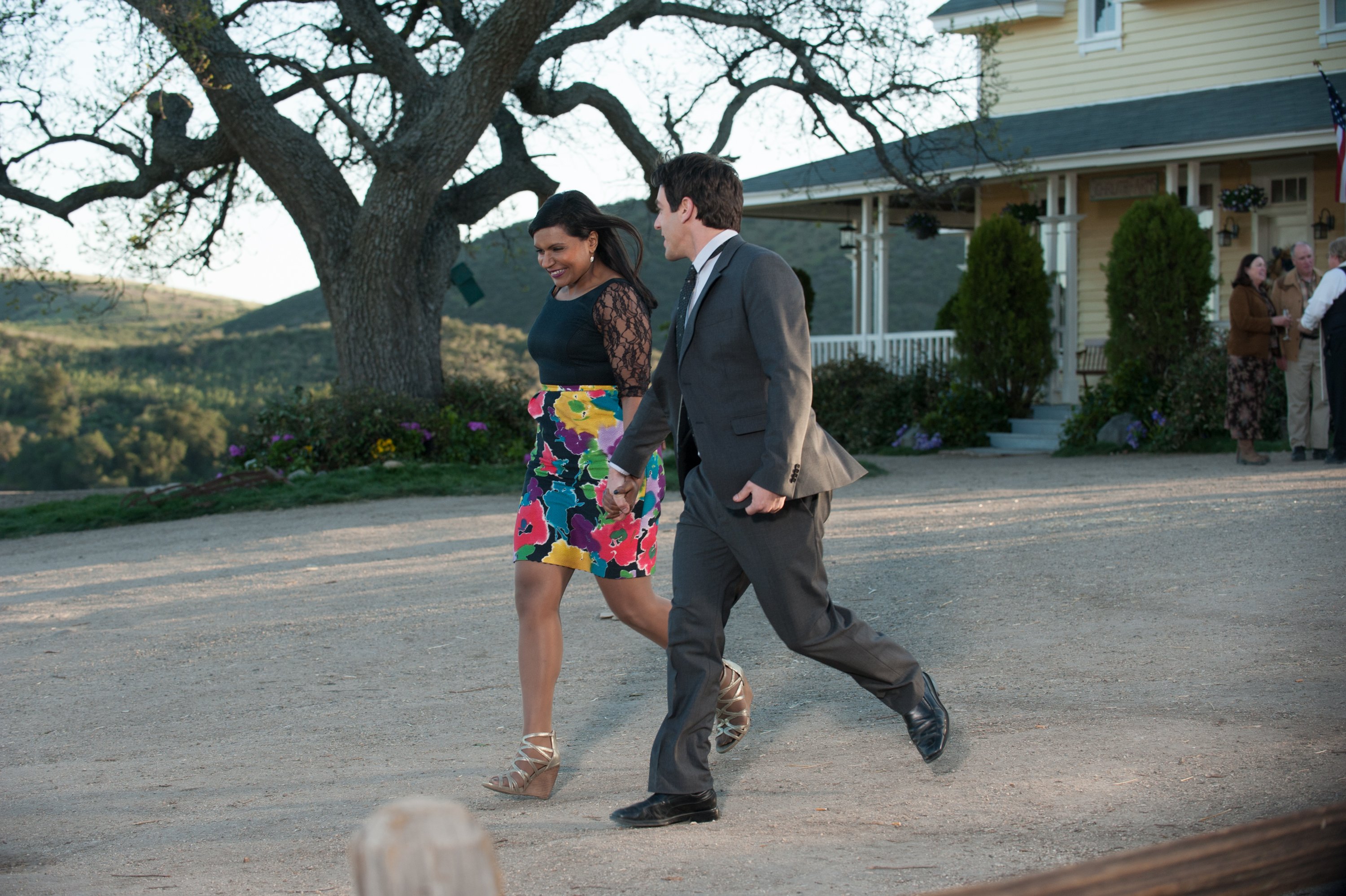 Mindy Kaling and B.J. Novak during "The Office" Season Nine's "Finale" Episode in 2013. | Source: Getty Images