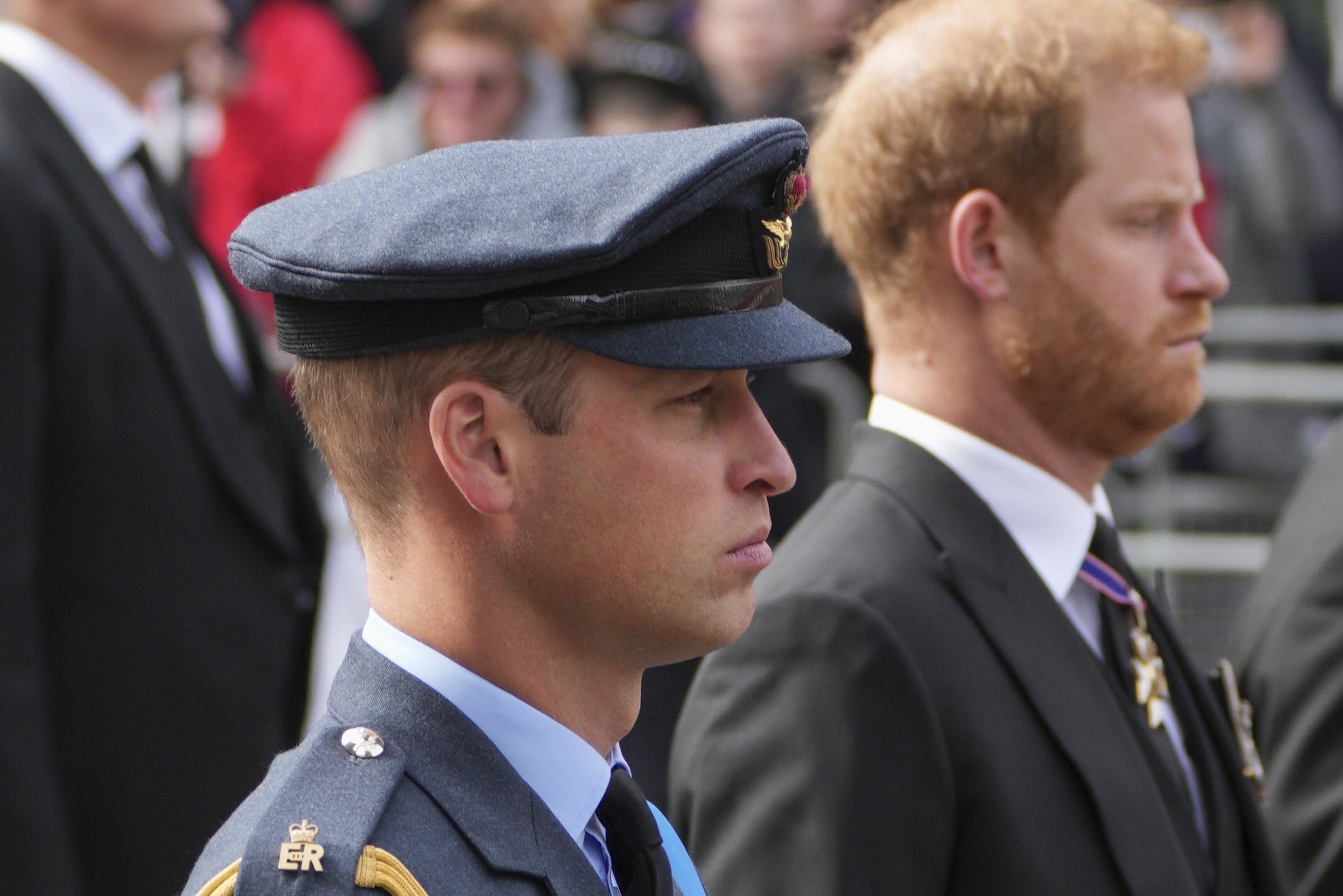 Prince William and Prince Harry at the Queen's funeral in 2023 | Source: Getty Images