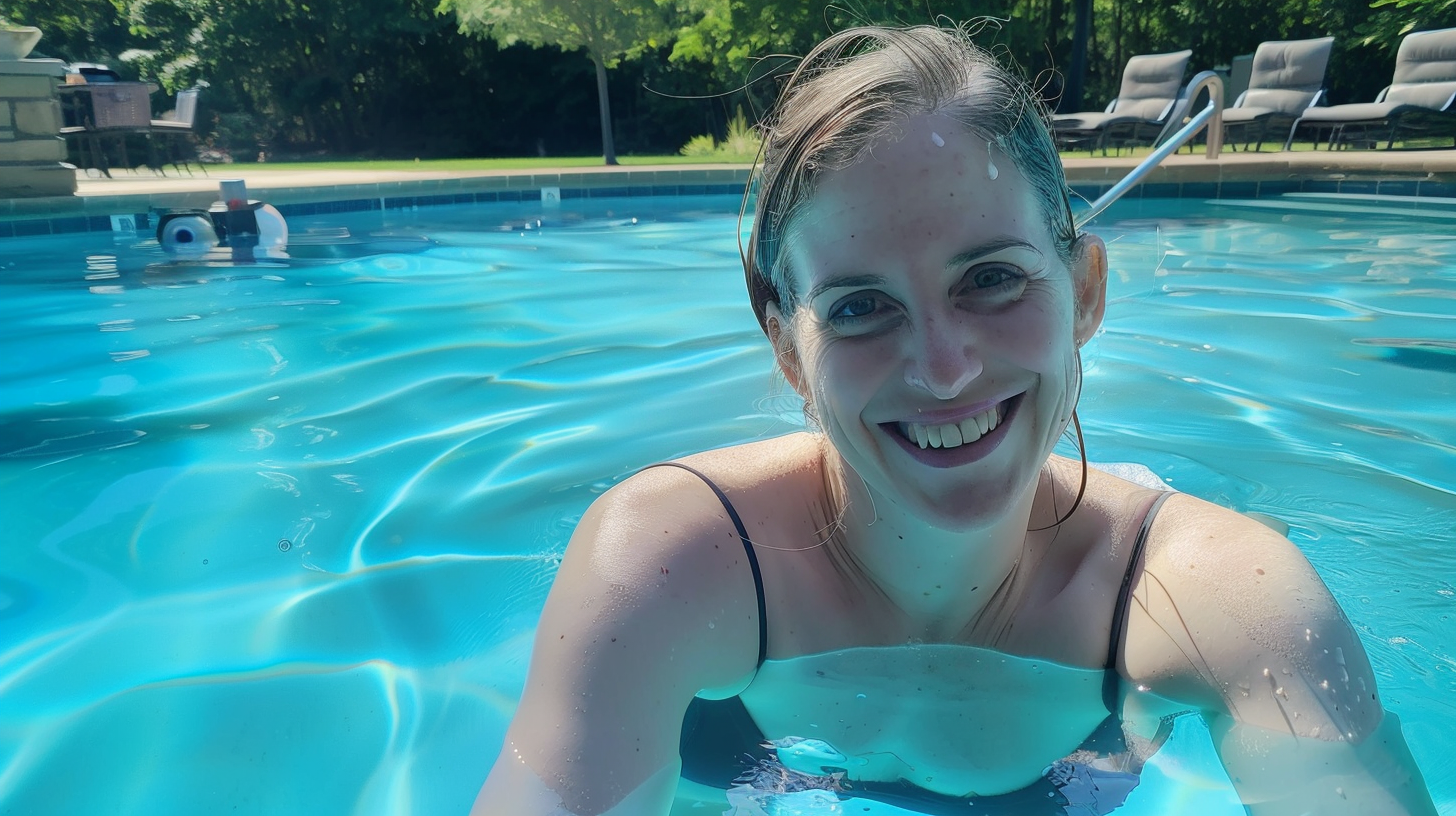 Woman in a pool | Source: Midjourney