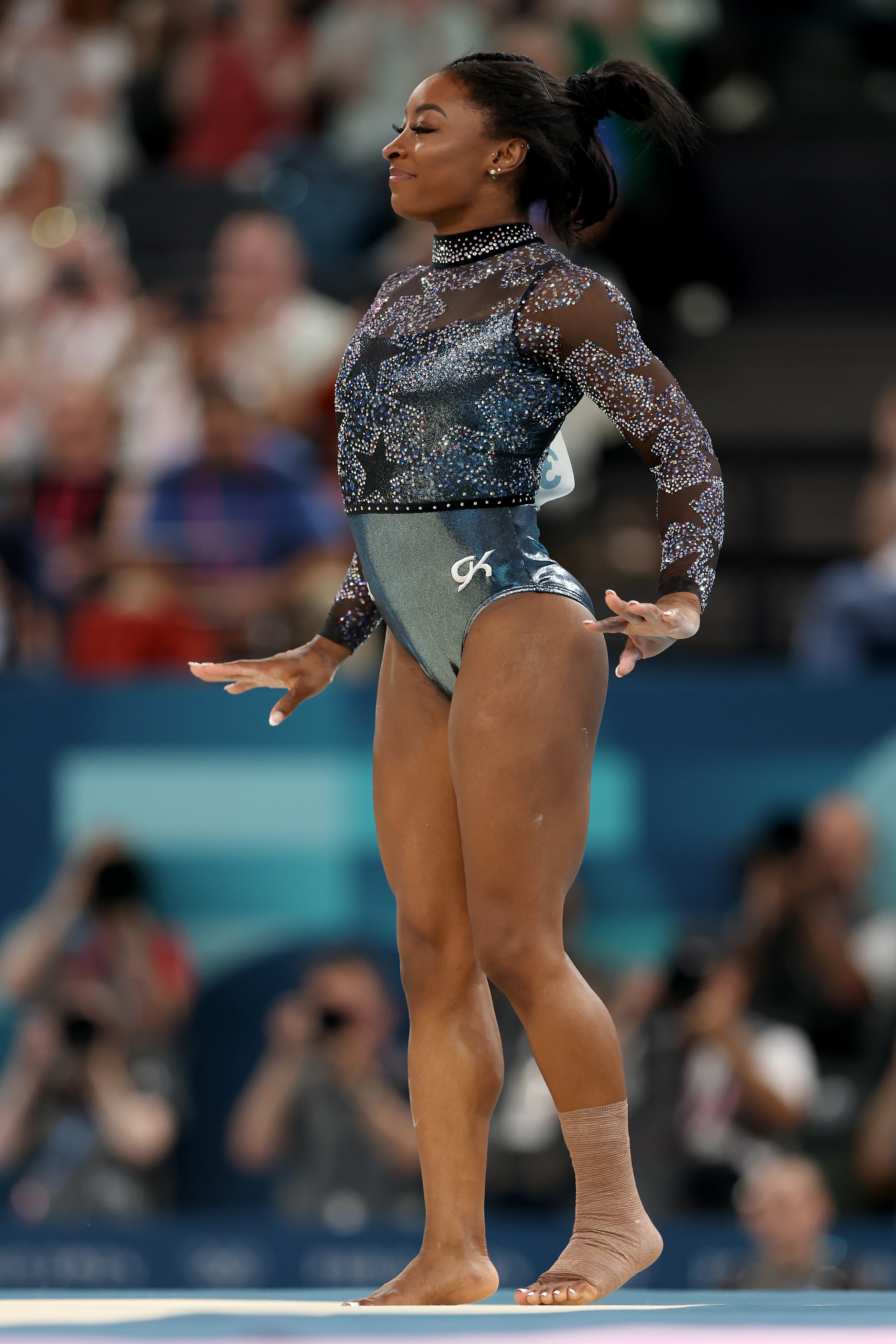 Simone Biles during the Artistic Gymnastics Women's Qualification in Paris, France on July 28, 2024 | Source: Getty Images