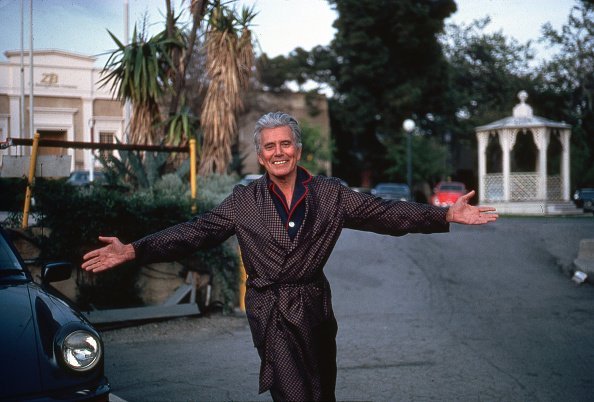 American actor John Forsythe, on the set of TV series "Dynasty" | Photo: Getty Images