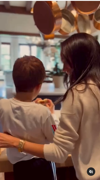 Meghan Markle and Prince Archie baking together. | Source: Instagram/meghan