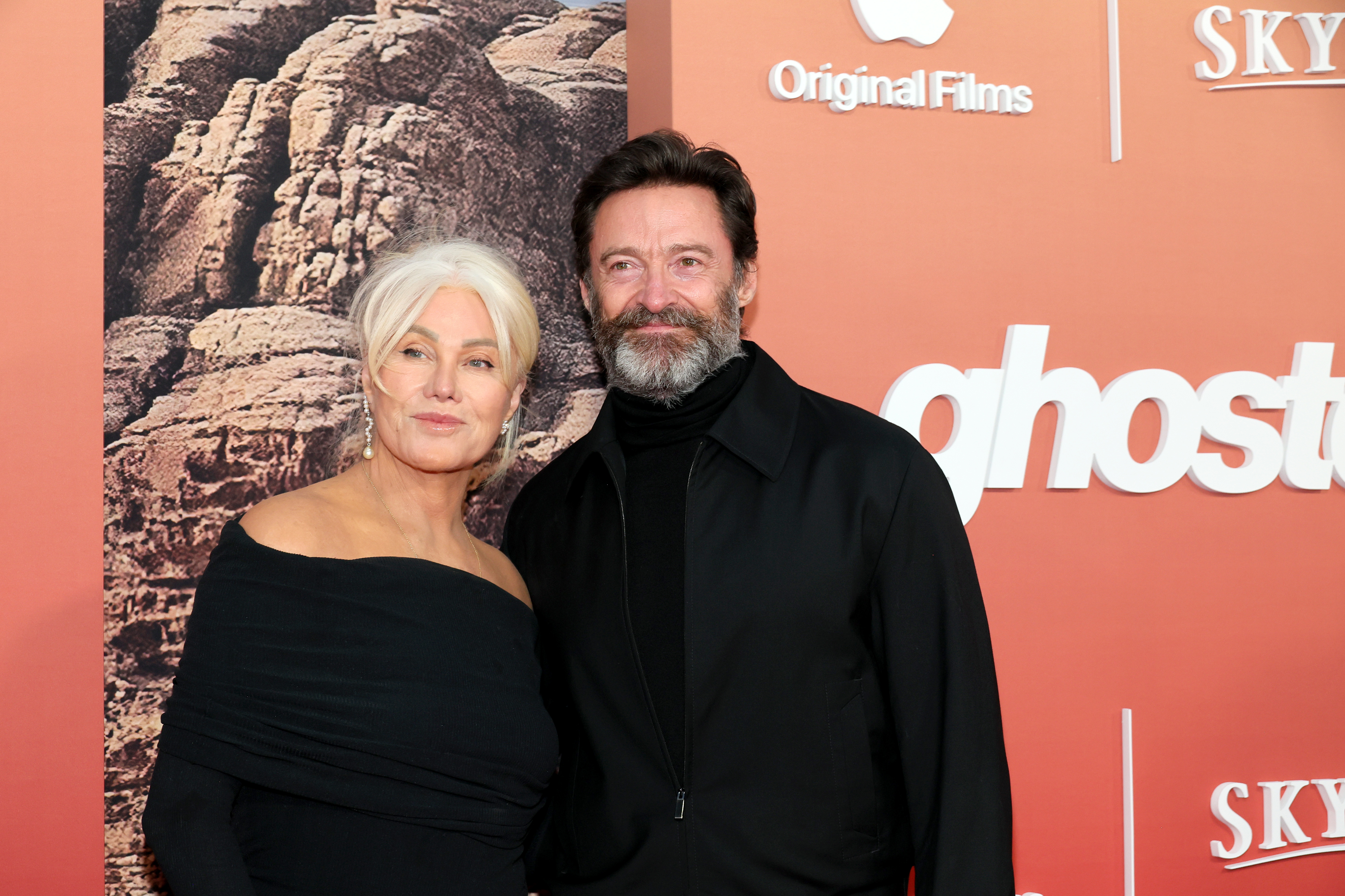 Deborra-Lee Furness and Hugh Jackman at the premiere of "Ghosted" in New York City on April 18, 2023. | Source: Getty Images