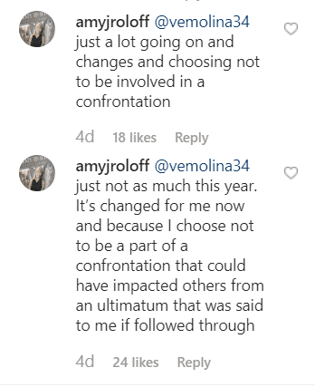 Screenshots of Roloff's comment on Instagram. | Source: Instagram.com/Amyjroloff