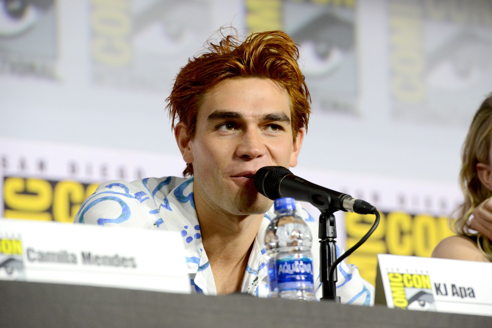 KJ Apa during the "Riverdale" Special Video Presentation and Q&A during 2019 Comic-Con International at San Diego Convention Center on July 21, 2019 in San Diego, California. | Source: Getty Images