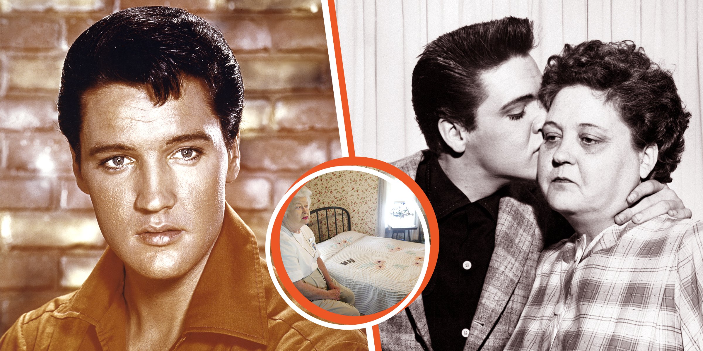 Elvis Presley | Tour guide in room Elvis Presley was born | Elvis Presley and his mother | Source: Getty Images