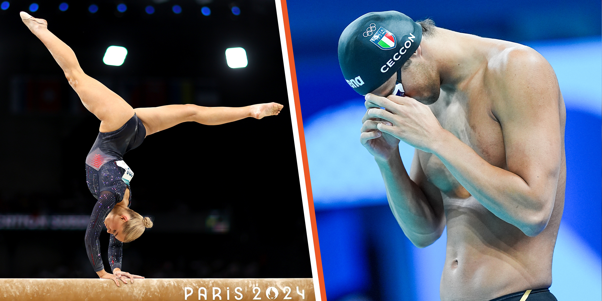 A Great Britain gymnast | An Italian swimmer | Source: Getty Images