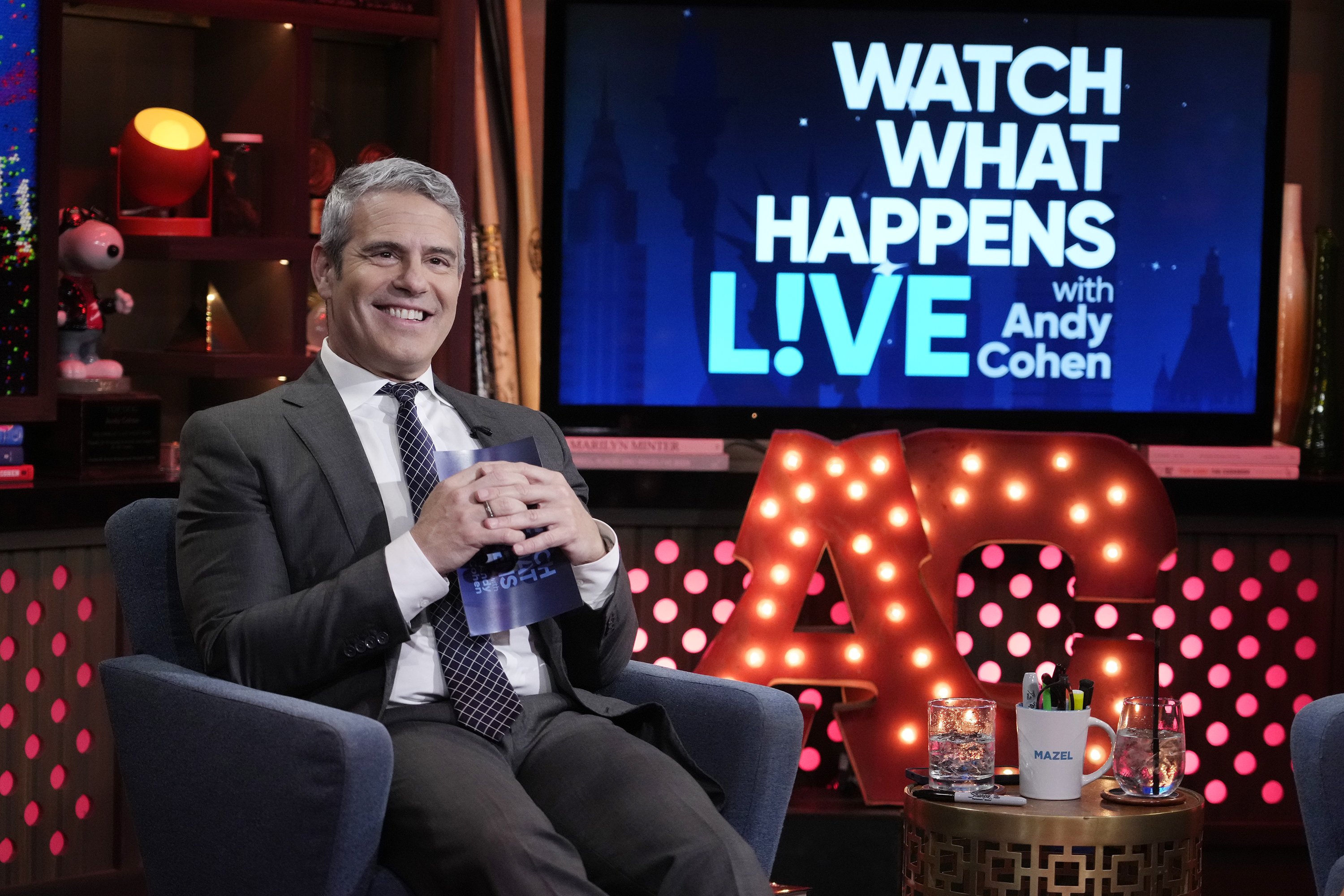 Andy Cohen on the set of his show "Watch What Happens Live With Andy Cohen" on April 12, 2022 | Source: Getty Images