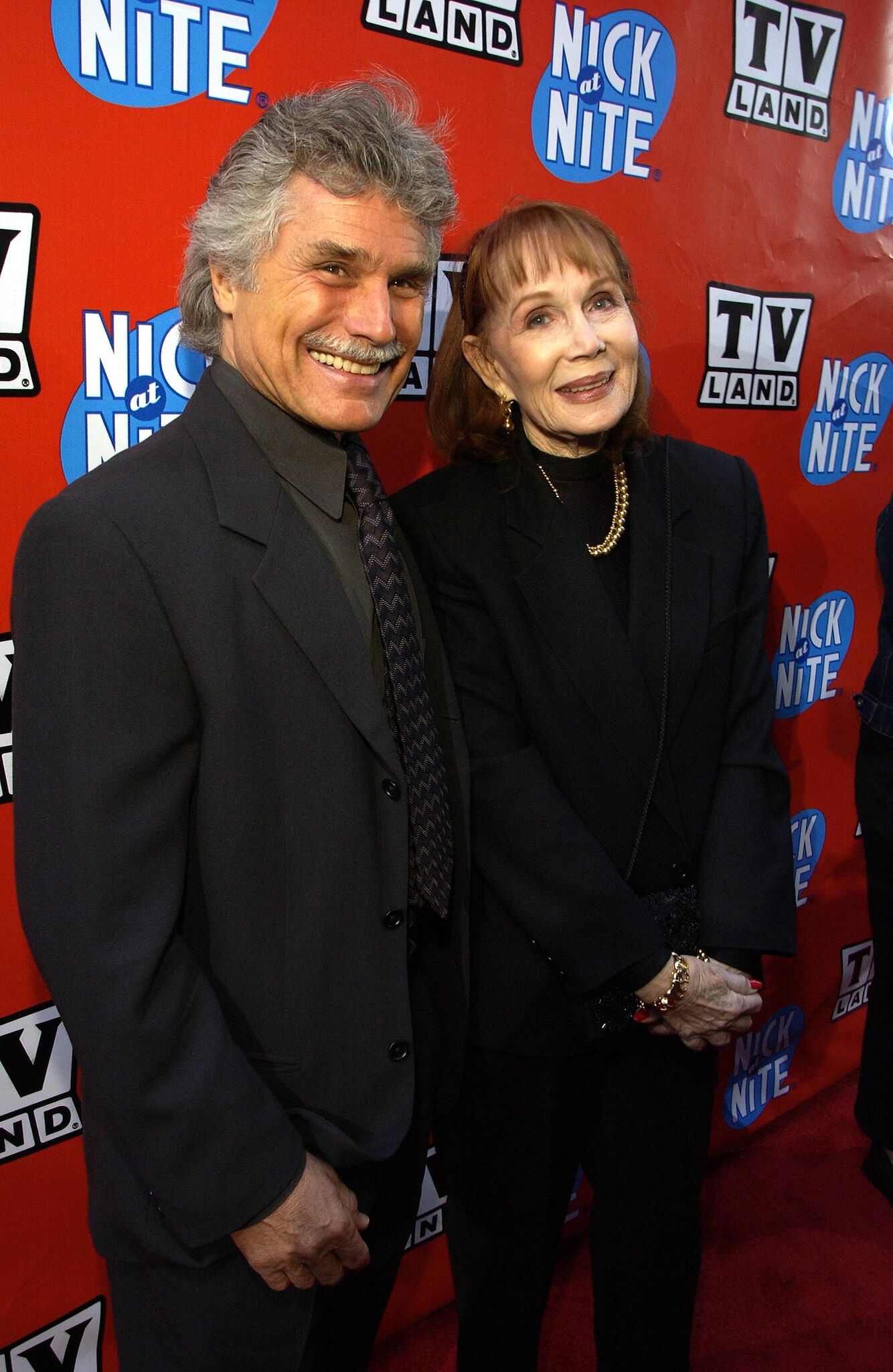 Katherine Helmond, "Soap", and husband David Christian, at the TV Land and Nick at Nite Upfront in "The Bat Cave" on Broadway | Getty Images