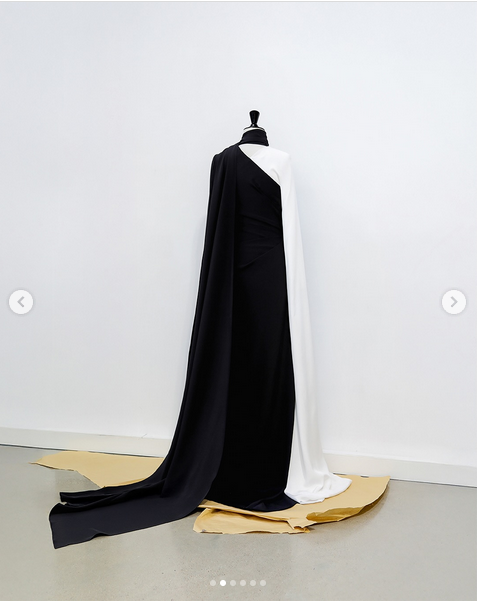 Kamala Harris's dress, from a post dated May 6, 2025 | Source: Instagram/off____white