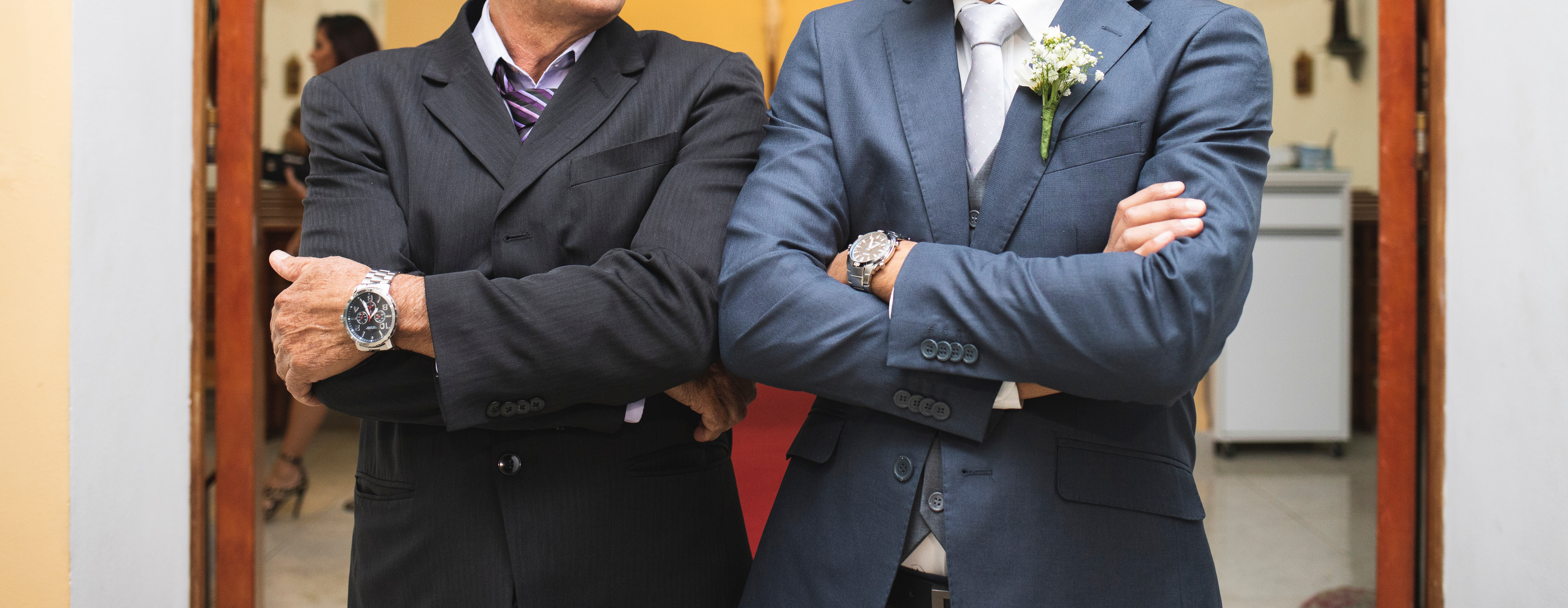 A father and a groom at the church door | Source: Shutterstock
