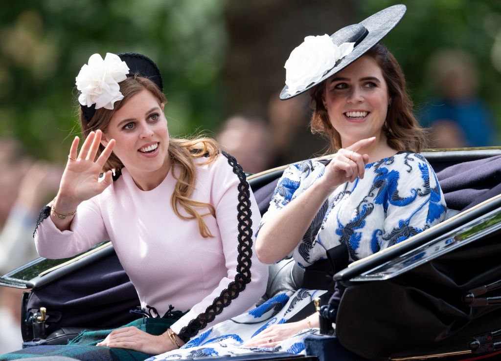 Princess Eugenie and Princess Beatrice during Trooping The Colour, the Queen's annual birthday parade, on June 8, 2019 in London, England. | Source: Getty Images