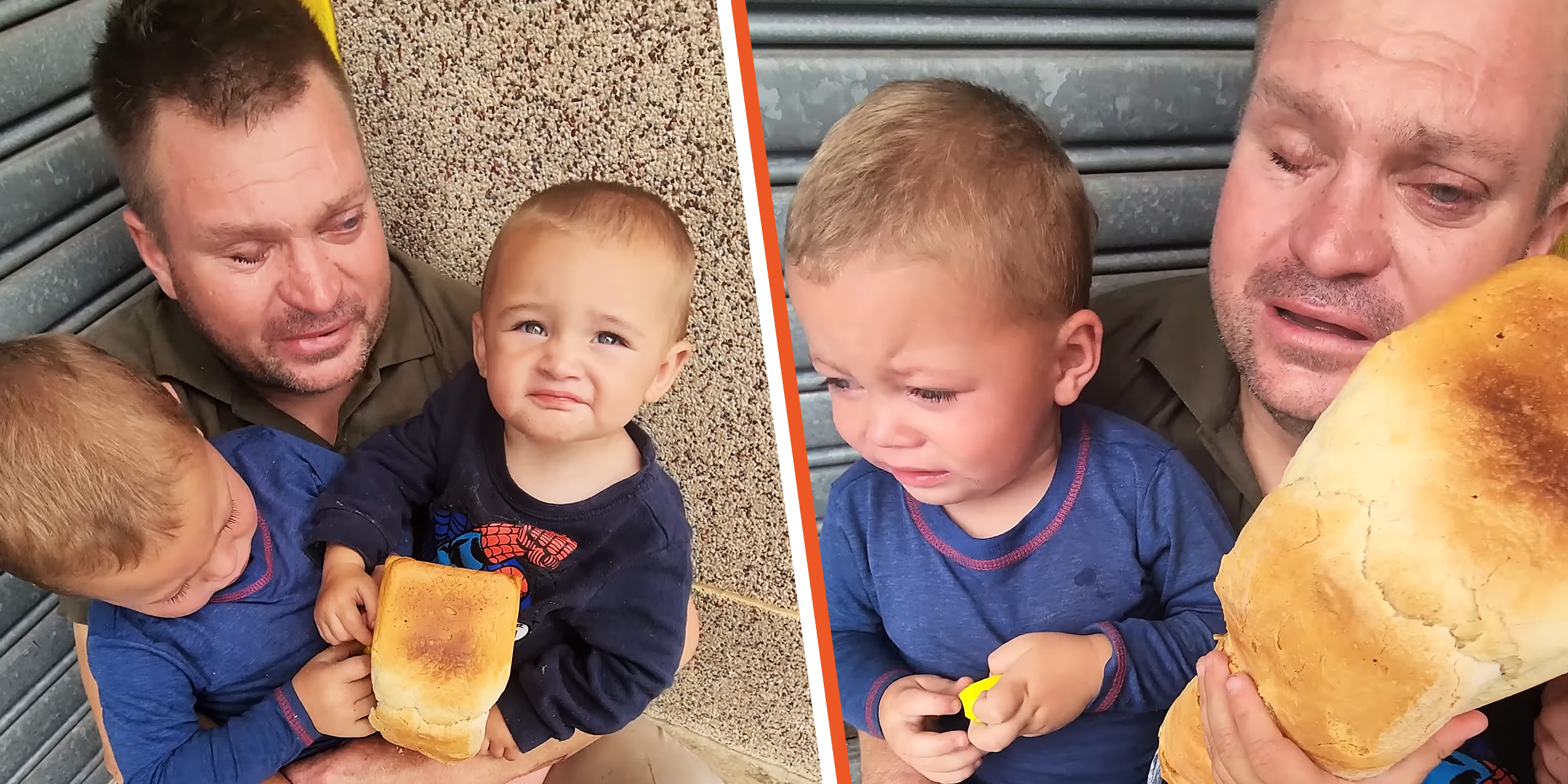 Ein schluchzender Vater und seine Kinder | Quelle: youtube.com/BI Phakathi