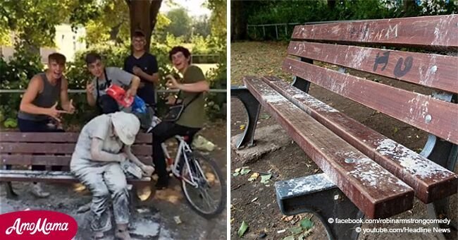 Adolescentes posan alardeando y riendo con mujer discapacitada a la que llenaron de huevos (foto)