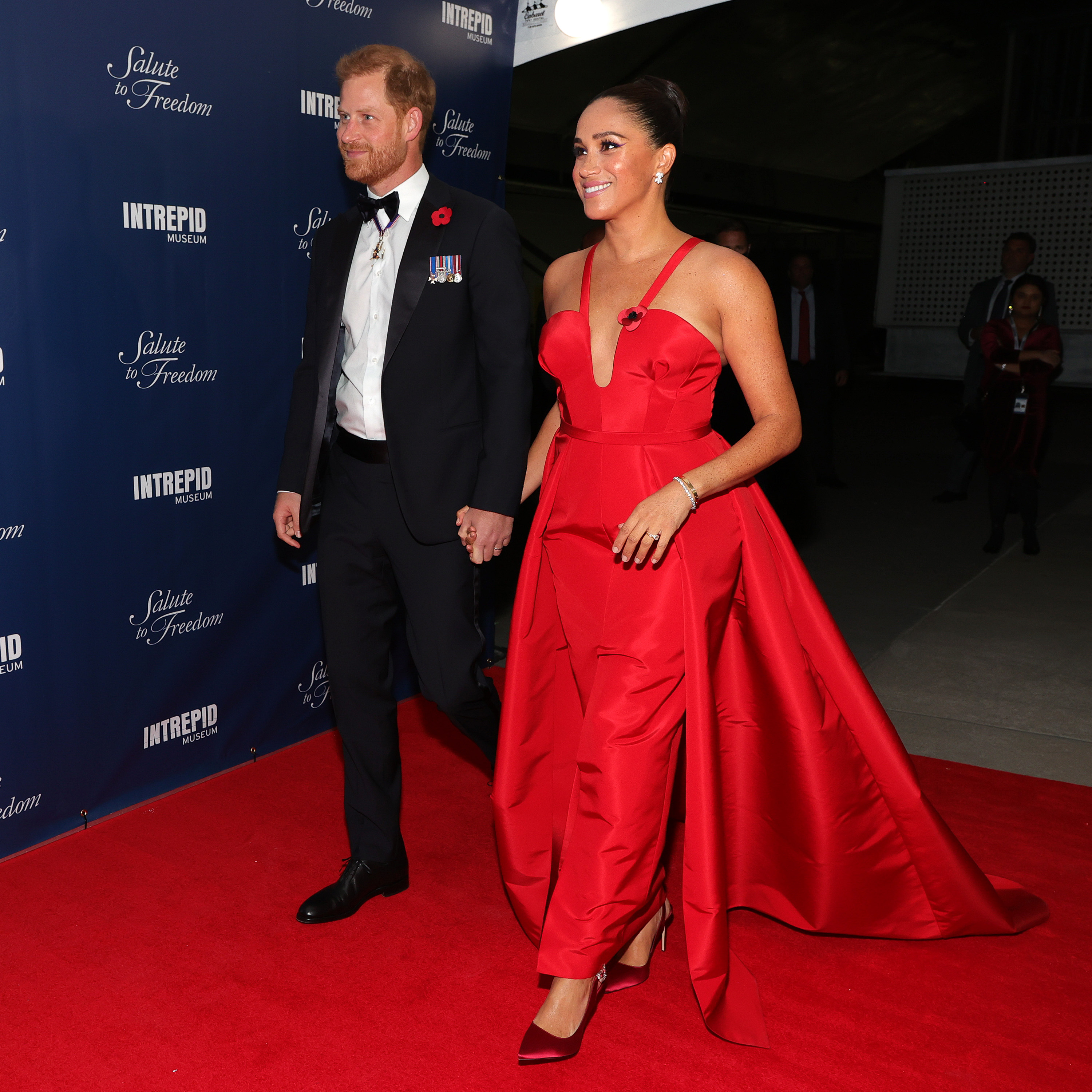 Prince Harry and Meghan Markle at the Salute To Freedom Gala in New York City on November 10, 2021 | Source: Getty Images