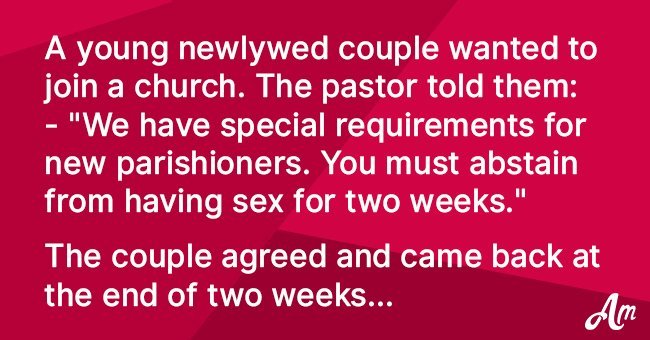 Newlywed couple wanted to join a church, but things get hard when pastor mentioned requirements
