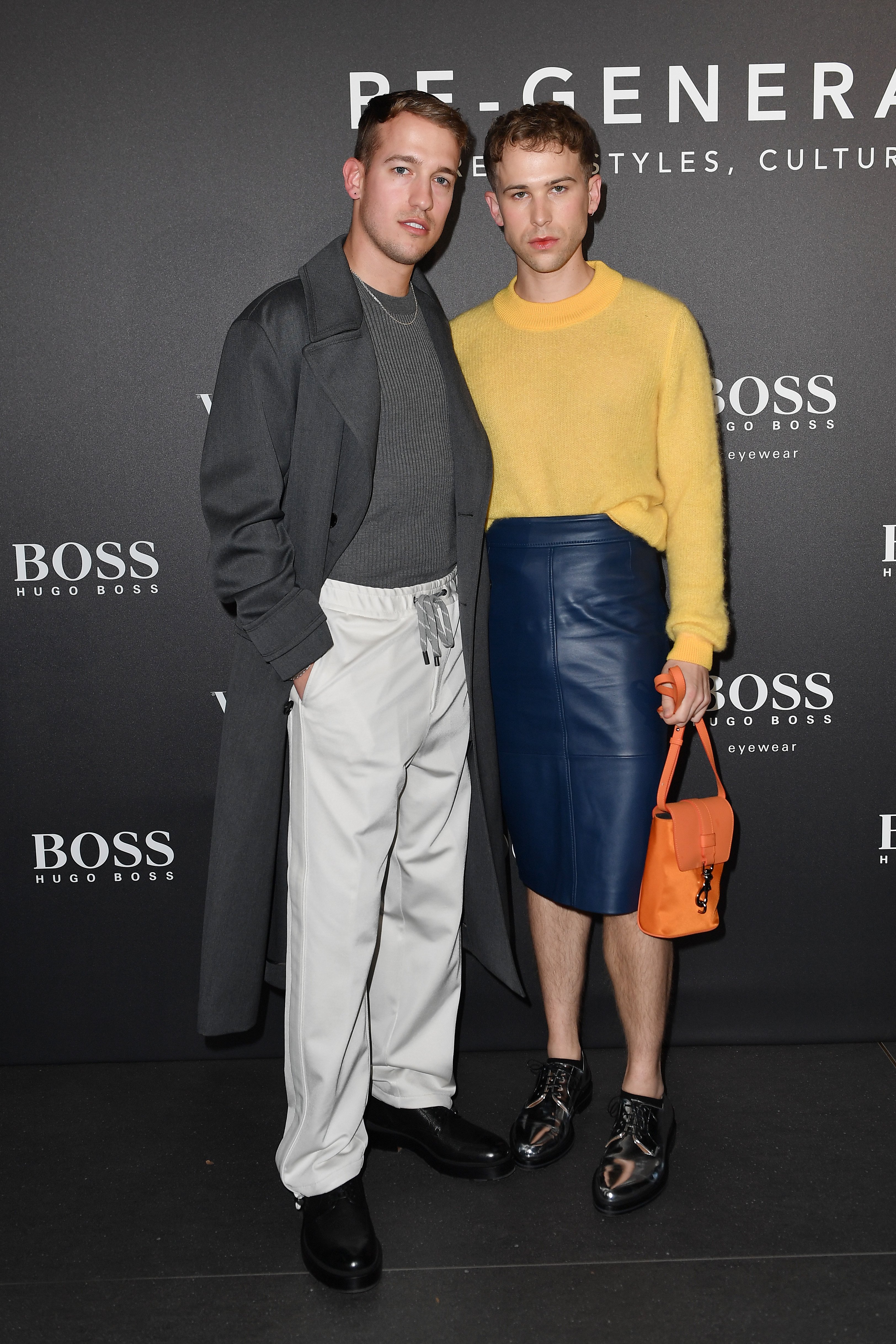 Peter Zurkuhlen and Tommy Dorfman at the BOSS & VOGUE Italia Event on February 21, 2020 | Source: Getty Images